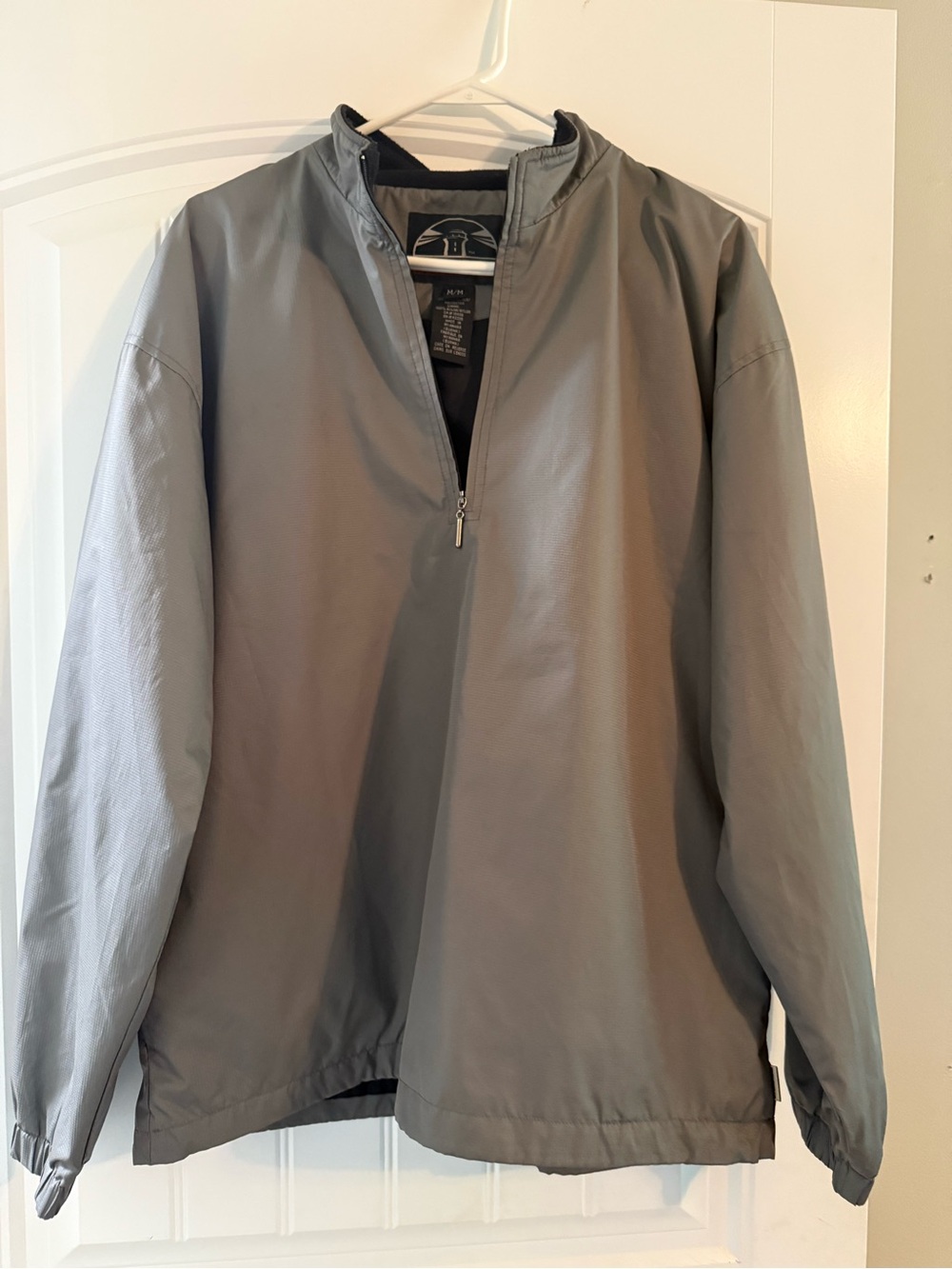 Stormtech Men's Light Gray Half-Zip Windbreaker